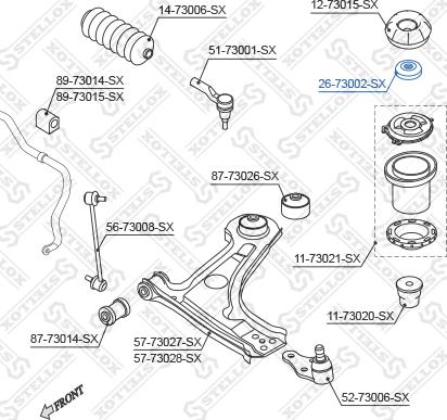 Stellox 26-73002-SX - Coupelle de suspension cwaw.fr