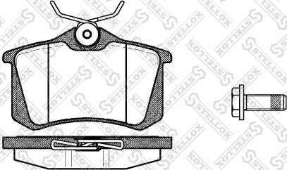 Stellox 274 005B-SX - Kit de plaquettes de frein, frein à disque cwaw.fr