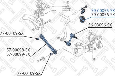 Stellox 79-00055-SX - Coussinet de palier, stabilisateur cwaw.fr