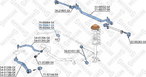 Stellox 79-00067-SX - Coussinet de palier, stabilisateur cwaw.fr