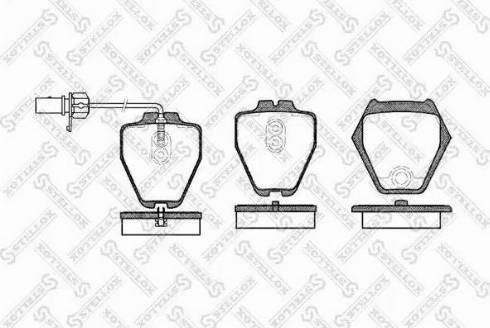 Stellox 763 002L-SX - Kit de plaquettes de frein, frein à disque cwaw.fr