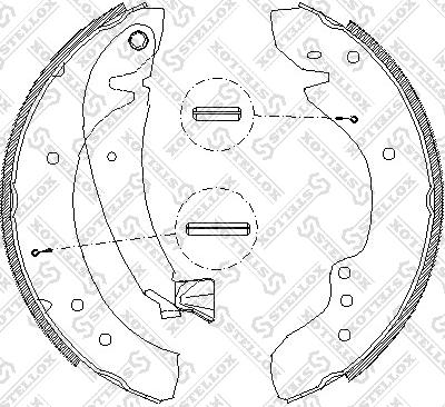 Stellox 729 100-SX - Jeu de mâchoires de frein cwaw.fr