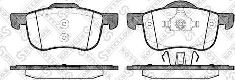 Stellox 724 000B-SX - Kit de plaquettes de frein, frein à disque cwaw.fr