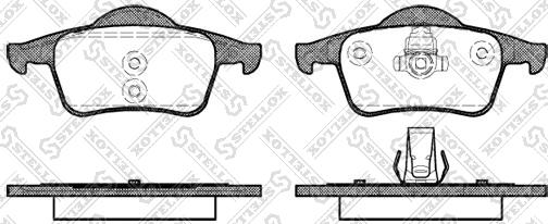 Stellox 725 000B-SX - Kit de plaquettes de frein, frein à disque cwaw.fr