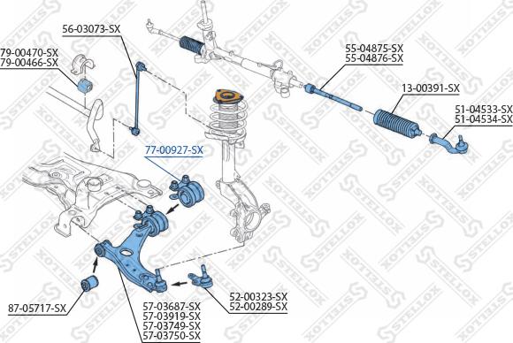 Stellox 77-00927-SX - Suspension, bras de liaison cwaw.fr