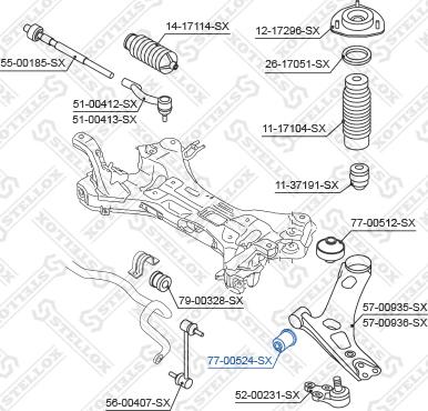 Stellox 77-00524-SX - Suspension, bras de liaison cwaw.fr