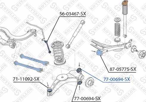 Stellox 77-00694-SX - Suspension, bras de liaison cwaw.fr