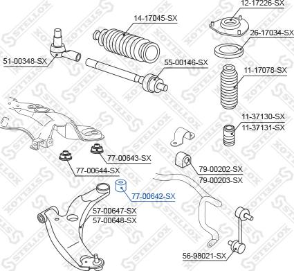 Stellox 77-00642-SX - Suspension, bras de liaison cwaw.fr