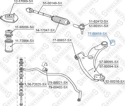 Stellox 77-00658-SX - Suspension, bras de liaison cwaw.fr