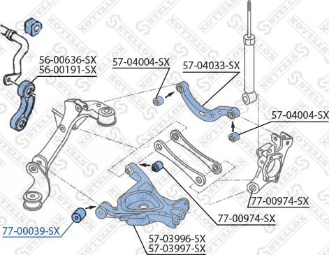 Stellox 77-00039-SX - Suspension, bras de liaison cwaw.fr