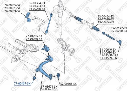 Stellox 77-00167-SX - Suspension, bras de liaison cwaw.fr