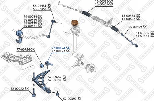 Stellox 77-00124-SX - Suspension, bras de liaison cwaw.fr