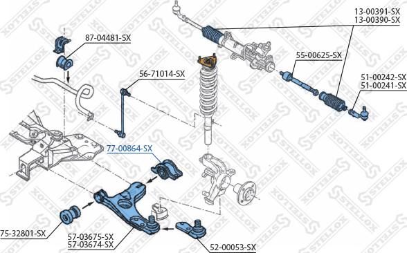 Stellox 77-00864-SX - Suspension, bras de liaison cwaw.fr