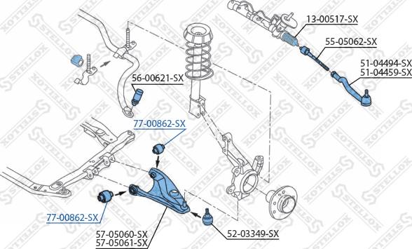 Stellox 77-00862-SX - Suspension, bras de liaison cwaw.fr