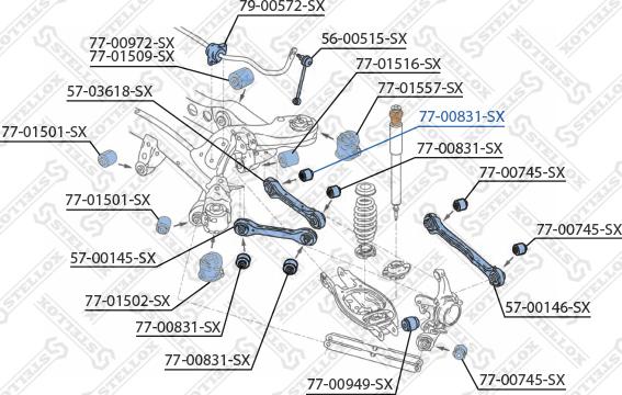 Stellox 77-00831-SX - Suspension, bras de liaison cwaw.fr