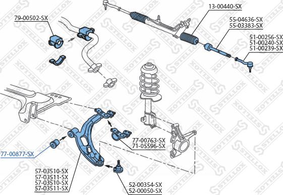 Stellox 77-00877-SX - Suspension, bras de liaison cwaw.fr