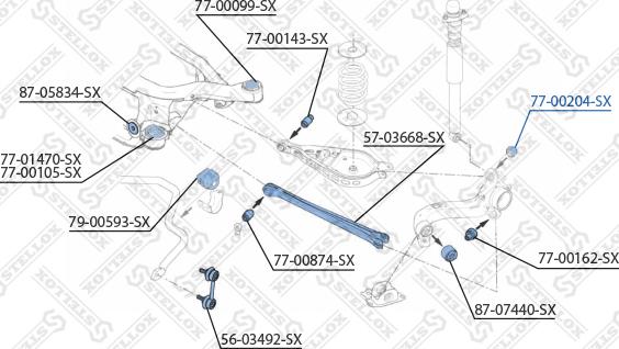 Stellox 77-00204-SX - Suspension, bras de liaison cwaw.fr