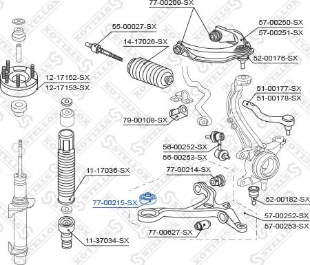 Stellox 77-00215-SX - Suspension, bras de liaison cwaw.fr