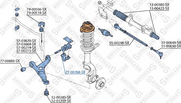 Stellox 77-00768-SX - Suspension, bras de liaison cwaw.fr