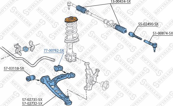 Stellox 77-00762-SX - Suspension, bras de liaison cwaw.fr