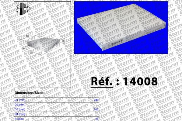 Storm 14008 - Filtre, air de l'habitacle cwaw.fr