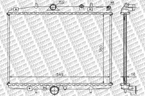 Storm 79511 - Radiateur, refroidissement du moteur cwaw.fr