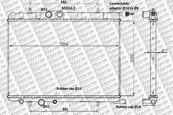 Storm 70510 - Radiateur, refroidissement du moteur cwaw.fr