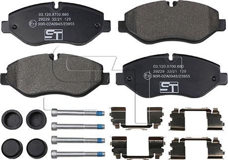 ST-Templin 03.120.8700.680 - Kit de plaquettes de frein, frein à disque cwaw.fr