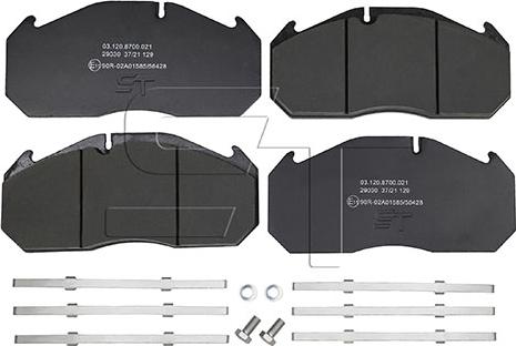 ST-Templin 03.120.8700.021 - Kit de plaquettes de frein, frein à disque cwaw.fr