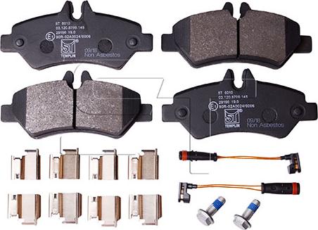 ST-Templin 03.120.8700.145 - Kit de plaquettes de frein, frein à disque cwaw.fr