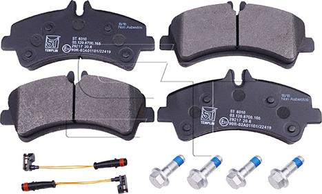 ST-Templin 03.120.8700.165 - Kit de plaquettes de frein, frein à disque cwaw.fr