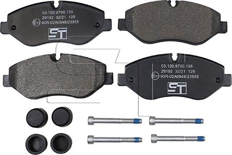 ST-Templin 03.120.8700.135 - Kit de plaquettes de frein, frein à disque cwaw.fr