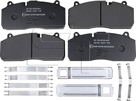 ST-Templin 03.120.8700.841 - Kit de plaquettes de frein, frein à disque cwaw.fr