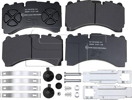 ST-Templin 03.120.8700.741 - Kit de plaquettes de frein, frein à disque cwaw.fr