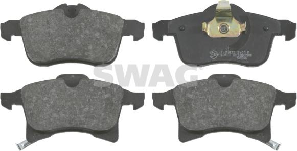 Swag 40 91 6491 - Kit de plaquettes de frein, frein à disque cwaw.fr