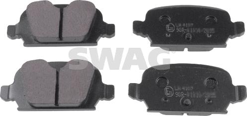 Swag 40 91 6626 - Kit de plaquettes de frein, frein à disque cwaw.fr