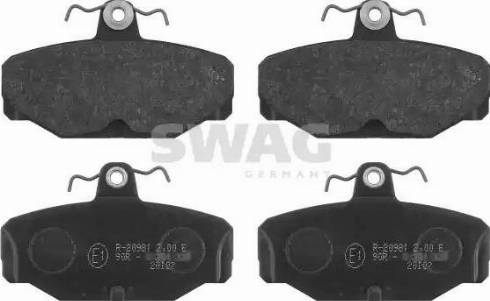 Swag 50 91 6169 - Kit de plaquettes de frein, frein à disque cwaw.fr