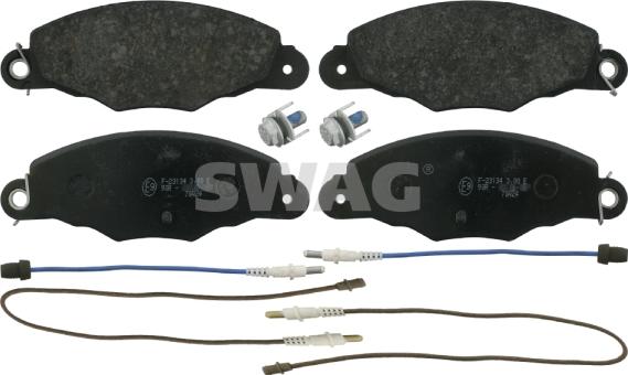 Swag 64 91 6414 - Kit de plaquettes de frein, frein à disque cwaw.fr