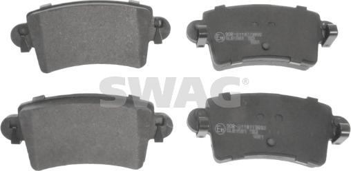 Swag 60 91 6493 - Kit de plaquettes de frein, frein à disque cwaw.fr