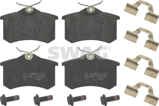 Swag 60 91 6527 - Kit de plaquettes de frein, frein à disque cwaw.fr