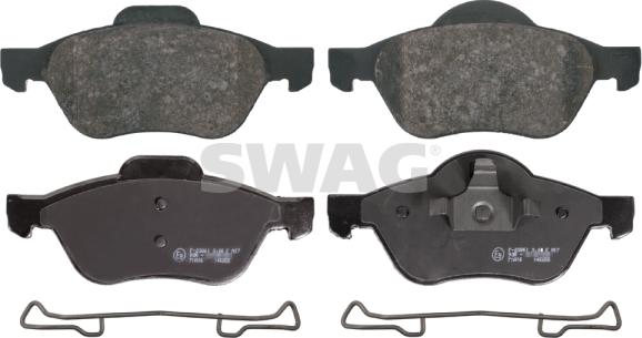 Swag 60 91 6672 - Kit de plaquettes de frein, frein à disque cwaw.fr