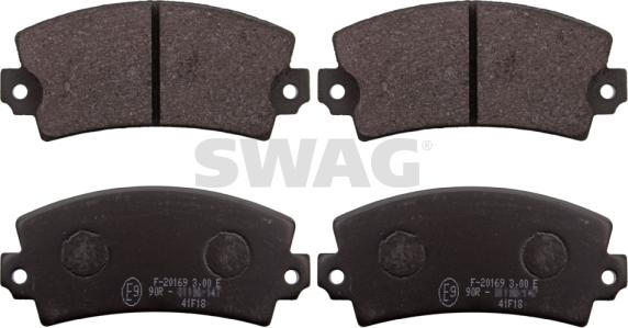 Swag 60 11 6179 - Kit de plaquettes de frein, frein à disque cwaw.fr