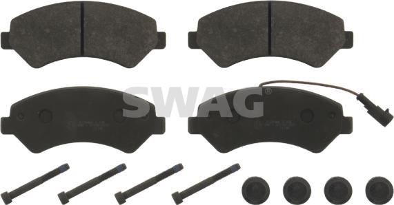 Swag 62 91 6840 - Kit de plaquettes de frein, frein à disque cwaw.fr