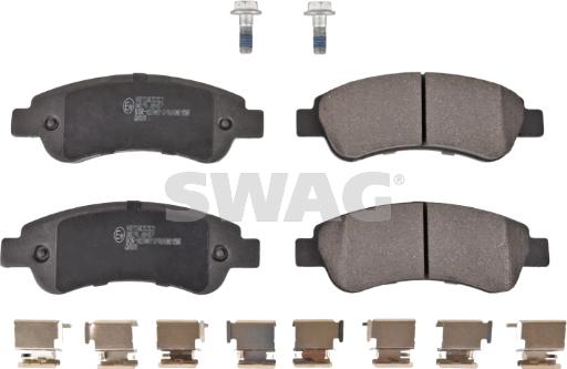 Swag 62 91 6814 - Kit de plaquettes de frein, frein à disque cwaw.fr