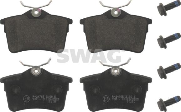 Swag 62 91 6831 - Kit de plaquettes de frein, frein à disque cwaw.fr