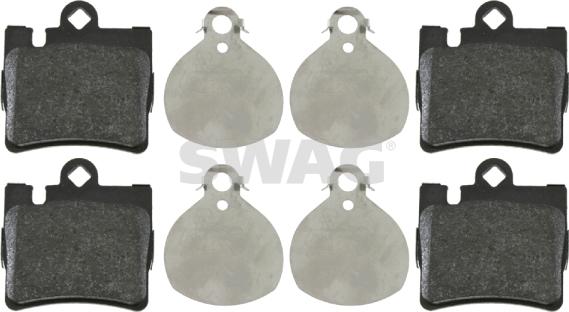 Swag 10 91 6438 - Kit de plaquettes de frein, frein à disque cwaw.fr