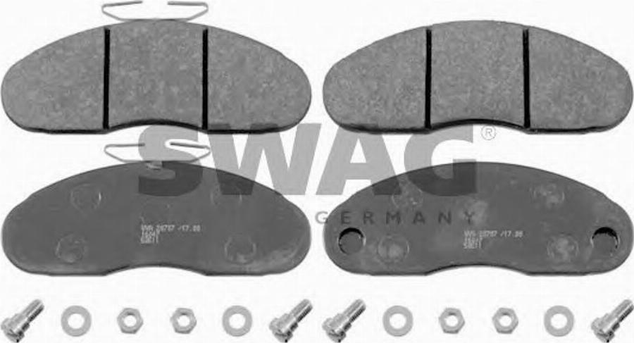 Swag 10 91 6047 - Kit de plaquettes de frein, frein à disque cwaw.fr