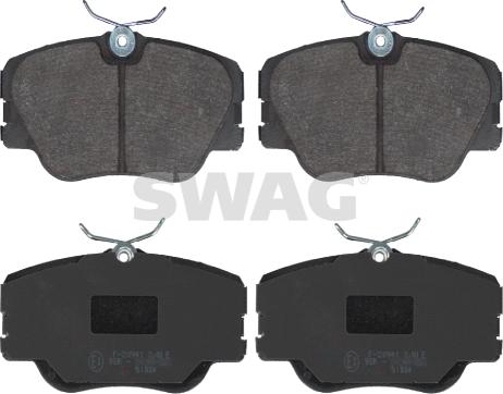 Swag 10 91 6193 - Kit de plaquettes de frein, frein à disque cwaw.fr