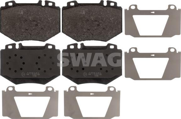 Swag 10 11 6137 - Kit de plaquettes de frein, frein à disque cwaw.fr