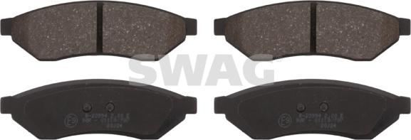 Swag 89 91 6722 - Kit de plaquettes de frein, frein à disque cwaw.fr